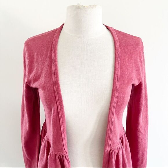 T. La Ruffle Open Front Cardigan Sweater XS - Picture 2 of 8